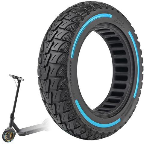 VOLOHAS 60/70-6,5 Vollgummireifen 10 Zoll Solide Reifen für Xiaomi 5/5 Pro/5 Max, für Ninebot Max G30/Max G30D/Max G30D2 Elektroroller Ersatzreifen Vollreifen Anti-Rutsch Pannensicher (Blau 1 Stück)