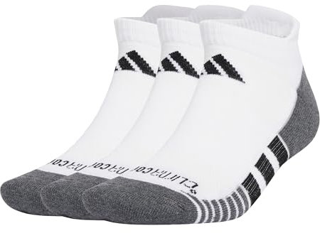 adidas Unisex PERFORMANCE CLIMACOOL CUSHIONED LOW 3P, White/Black, 8.5-10