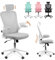 JUPPLIES Silla Escritorio Ergonómica con Soporte Lumbar, Reclinable 120°, Reposacabezas Ajustable, Reposabrazos Abatibles, Malla Transpirable, Ruedas 360°, Altura Regulable, Soporta 120 kg