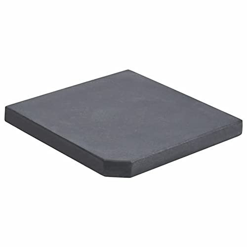 Tidyard Plaque de Poids de Parasol Noir Granite Carré 25 kg