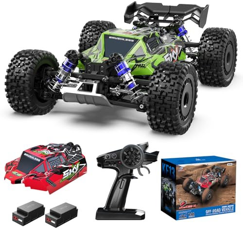 ITEFDTUTNE 1:16 Brushless Remote Control Cars, 62mph Off-Road All Terrain Electric RC Truck, 4WD RC Truck mit 2.4 GHz Fernsteuerung und 2 3S Lipo Batterien für Kinder Erwachsene Jungen