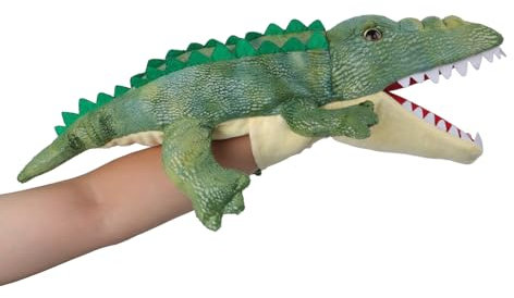 Krokodil Spielzeug Krokodil Handpuppe, Krokodil Kuscheltiere, Puppen Kinder,Handspielpuppe Krokodil, Plüschtier Stofftierpuppe, Fingerpuppen, Babyspielzeug Geschenk für Kinder