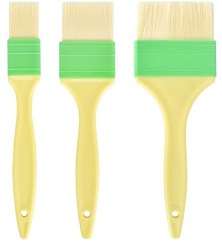 Cleminsta 3 Pack Pinceau de Cuisine, Pinceau à Pâtisserie, Pinceaux de Barbecue, Brosse à Beurre Pinceau à la Chaleur pour Barbecue Cuisson et Pâtisserie, Résistants à la Chaleur
