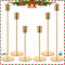 Kerzenständer 6 Set, Kerzenständer Gold Kerzenhaltern Säulenförmig Kerzenhalter 23/28/33CM Kegelkerzenhalter für Party,Hochzeitstisch, Geburtstag, Abendessen, Kerzenhalte Vintage Deko