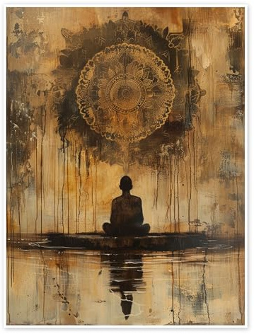 Posterlounge Innerer Frieden Poster | 70 x 90 cm von DejaReve Gold Wandbilder Wanddeko