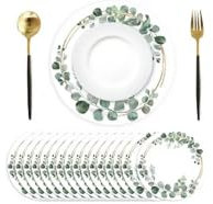 50 Stück Eukalyptus Blätter Papier Platzsets rund Papier Tischsets Eukalyptus Hochzeit Einweg Platzsets rund 34 cm, Tisch Dekor für Geburtstage, Hochzeiten, Babypartys, Partys