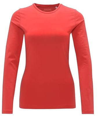 OPUS Damen Langarmshirt | SMILLA Slim Longsleeve aus Jersey Sweet red, 42