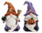 Valery Madelyn 2er Set Halloween Deko Statuen mit Kürbis und Besen, 9cm Harz Halloween Zwerg Figuren Ornamente