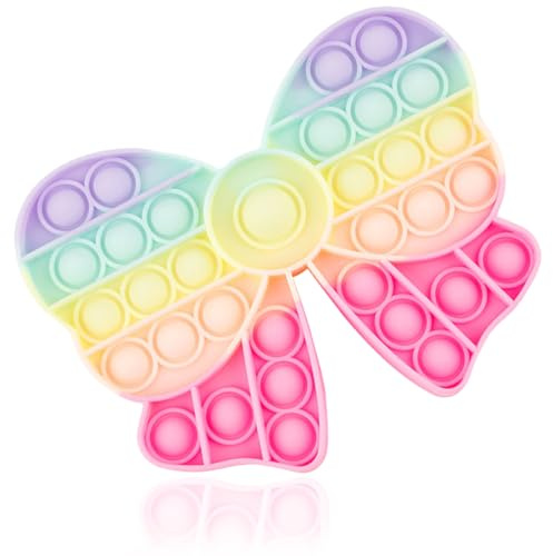 INGJIA Pop On It Poppit 2 in 1 Grande Poppit Fidgettoys Antistress Push Bubble Sensoriale Giocattolo in Silicone Rainbow Toy per Bambini e Adulti(1)