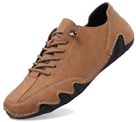 Barfußschuhe Leder, Alpaka Barfuss Schuhe Herren Damen Unsex Leder Hoch AlpacaCowboystiefel Zehenschuhe Barfusschuhe Barfußschuh Sockenschuhe Traillaufschuhe Khaki 39