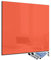 Glas-Magnettafel 60x60 cm Whiteboard Wand Beschreibbar Quadratisch Magnetisch Küche Office Büro mit Zubehör Wochenplaner Abwischbar Deko Memoboard Tafel Orange