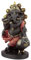 Pucktator Dekorative Ganesha-Figuren, Pfauen und Pfeife, Polyresin, Mehrfarbig, Höhe 20,5 cm, Breite 13,5 cm, Tiefe 10 cm