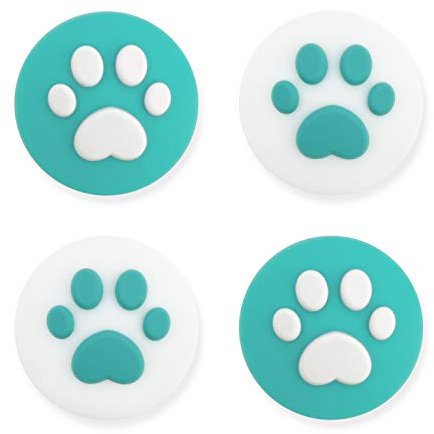 GeekShare Silikon-Daumengriff-Set für Katzen, Joystick-Kappen, Schalter und Schalter, Lite-Abdeckung, analog, Daumengriffe (Katzenpfote 11), 4 Stück