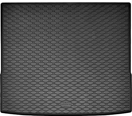 Passgenau Kofferraumwanne geeignet für Ford Focus MK4 Kombi ab 2018 ideal angepasst schwarz Kofferraummatte + Gurtschoner