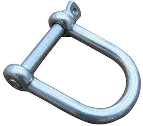 Wide D-Shackle - 316 Stainless Steel - Suitable for Mooring Buoys - M10 - Pack of 10