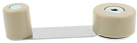 Chrome Door Stopper - Swivel Type - Floor Mounted - Beige - by Lifeswonderful