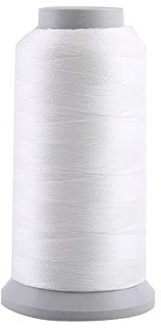 LetCart Leuchtende Nähgarn, Spule Glow In The Dark Machine Hand Stickerei Nähgarn für Lederhandwerk Nähen Handarbeit machen DIY Reflektierendes Stickgarn(3000 Yards-Weiß)