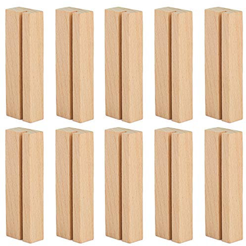 WMMDSSZ1 10 Stück Kartenhalter aus Holz, Würfelförmiges Design, Hochzeit, Party, Büro, Hochwertiges Holz, Multifunktional