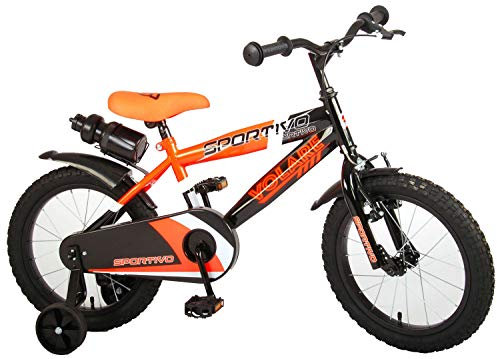 Volare Unisex-Youth 2062 Kinderfahrrad, Orange, Schwarz, Kleinkind