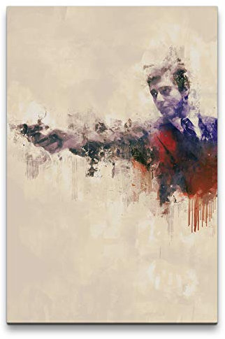 Al Pacino Der Pate Abstrakt Kunst Kultfilm Mafia Pistole 60x90cm Leinwandbild