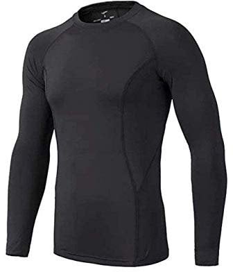 BUYKUD Kinder Funktionsshirt Langarm Laufen Trainingsanzüge Fußball Kompressionsshirt