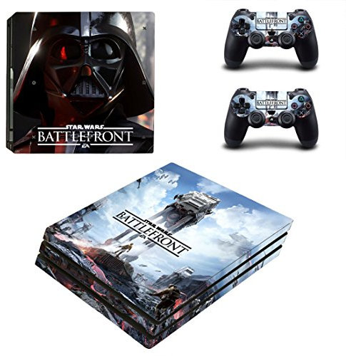 PS4 Pro Star Wars Battlefront Battlefront Dark Vador Console Sticker Autocollant Vinyle Console Console Sticker Sticker Autocollant Console 2 Manettes PlayStation 4 PRO