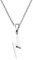 BlackAmazement 316L Edelstahl Halskette Anhänger Blitz Donner Lichtblitz Rose Gold Silber Damen Herren (Silber)