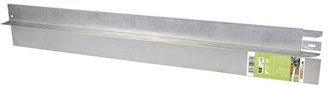 Windhager Mähkante EASYCUT, aus verzinktem Stahlblech, 80 x 4 x 11 cm, Beetumrandung, Beeteinfassung, Beetabgrenzung, Rasenkante, beliebig verlängerbar, Silber