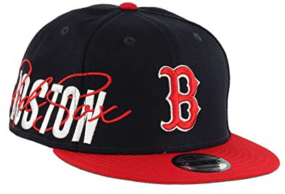 New Era Boston Red Sox Sidefont Navy/Red 9Fifty Snapback Cap - One-Size