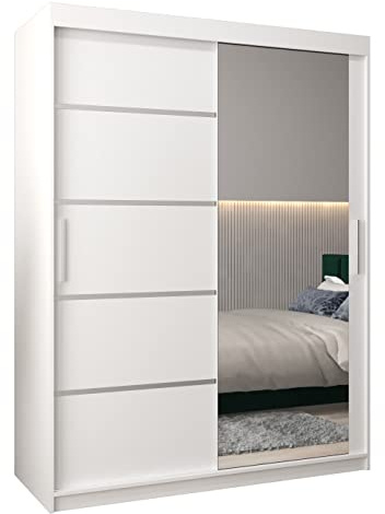 ABIKSMEBLE Armoire Porte coulissante Miroir Verona 2 - Dressing Chambre Adulte - Penderie Vetement Dressing - Garde Robe - Placard Chambre - Armoire 2 Portes - Closet