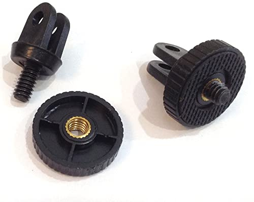 xjgmao 2x Video Camera Macropore Round Tripod Connect-or Adapter Rotary Screws Head 1/4 Size Universal Digital Sport Action Cameras Connection For Gopro Hero ... Series Photograph Parts Accessories