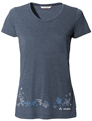 VAUDE Damen Women's Skomer Print Ii T-Shirt, Dark Sea/Dark Sea, 38 EU