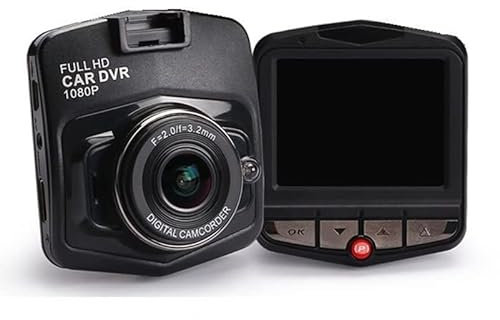 Grabadora de Video para Automóviles con Cámara de Reversa Frontal y Trasera, Compacta, con Sensor G, Fácil Montaje, 30 fps, Rotación de 360 Grados, HDWR videoCAR D100