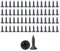 50 Pcs Black Self Tapping Screws, M3 x 25mm Multi Purpose Screws, Zinc Plating 304 Stainless Steel, Phillips Flathead Screws for Wood, Drywall and Furniture