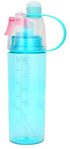 600ml Spray Water Bottle For Drinking Sports Water Bottle with Spray Mist for Outdoor Hydration Cycling, For Running Climbing Gym Cycling Hiking Mountaineering