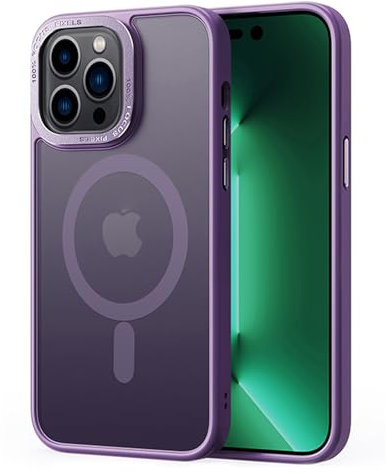 Magnetico Cover Compatibile con iPhone 13 Pro,Traslucida Matte Sottile Custodia Case,Viola