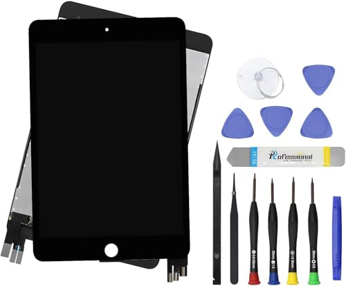 ARUISIFX Schermo LCD di ricambio da 7,9 pollici compatibile con iPad Mini 5 (A2126 | A2124 | A2133) Display LCD e vetro touch digitizer Premium Kit di riparazione Sleep/Wake Sensor (nero)