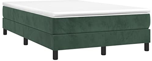 Tino Tech Boxspringbett Boxbetten Betten Bed Frame Bett Gestell Betten Boxspring Boxspringbett Dunkelgrün 120x200 cm Samt