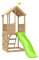 TP Toys - Treehouse Wooden Play Tower, With Panel Kit, Balcony, Wavy Slide With Slide Lock & Swing Arm. Two-storey Wooden Playhouse, Lookout Deck, Made From FSC Certified Wood - Age 3 Years+