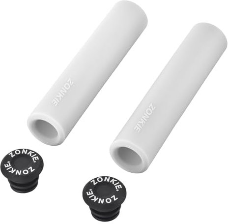 Bike Lenker Griffe, rutschfeste Gummi Fahrrad Griff Griff mit Lock, Bike Handgriff für Scooter Cruiser Urban Bike Dreirad Rad Stuhl Mountain Bike Road Bike MTB BMX (Weiß, 30mm)