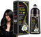 Mikabila 500ml Shampoo für schwarzes Haar,Instant Hair Shampoo Haarfarbe Shampoo für Graues Haar,Natural Hair Dye Shampoo,Natürliche schwarze Haarfarbe Shampoo 3 in 1 für Männer &Frauen (Black)