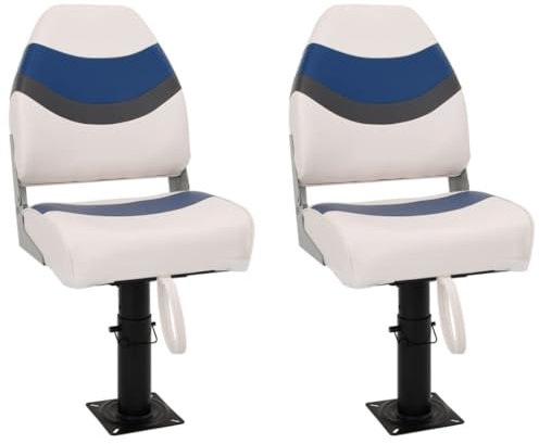 vidaXL Bootssitze mit Podest 2 Stk. Höhenverstellbar 360° Drehbar