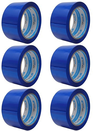 gws Paketklebeband 6 Rollen blau Geräuscharmes Universalklebeband zum Verpacken von Paketen - Hohe Klebekraft - Profi-Qualität 66 m Länge 50 mm Breite