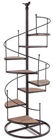 Modern Multilayer Iron Art Spiral Staircase Flower Stand for Corner Decoration in Living Room Garden Balcony Creative Plant Display Stand