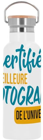 Bouteille Inox Gourde Thermo Isotherme - Certifiée meilleure Photographe de l'univers Photo Art Artiste - 500 ml (17 oz)