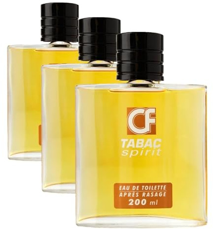 Corine de Farme - Eau de Toilette Après-Rasage Tabac Spirit - 2-en-1 Parfum Homme et Soin Apaisant Hydratant - Fraîcheur, Douceur - Fabriqué en France - 200 ml (Lot de 3)