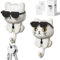 Minfuerang 2 Piezas Ganchos Autoadhesivos de Pared Creativos,Ganchos para Abrigos para Gatitos,Colgador Infantiles Resistentes,Duraderas para Colgar Ropa,llaves,Joyas,Bolsos