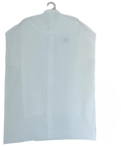 LIKANGLONGJU Custodie per Abiti in Cotone per Appendere, Copriabiti con Cerniera, Adatti per Proteggere Giacche, Abiti, Camicie e Gonne(White,50x70cm/20x27in)