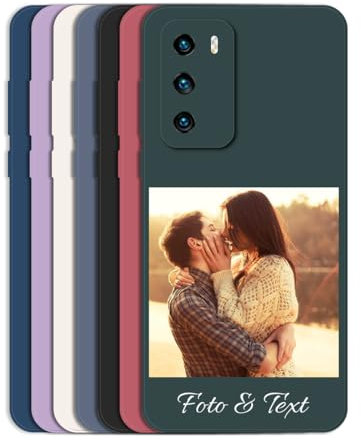 Sunrive Coque personnalisée Compatible avec Huawei P40,avec Votre Propre Image, Photo,Texte, DIY Silicone Étui Housse Protecteur Souple Gel Mat Étui Back Case + 1x Universelle Cordon