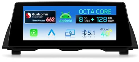 XTRONS QBBH14NB12FV Radio GPS para BMW Serie 5 F10 F11 NBT Android 14 Snapdragon 8 GB + 128 WiFi Carplay Android coche